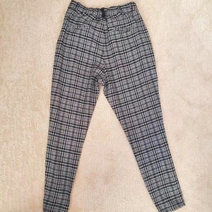 Black & White straight leg pants. Ankle length